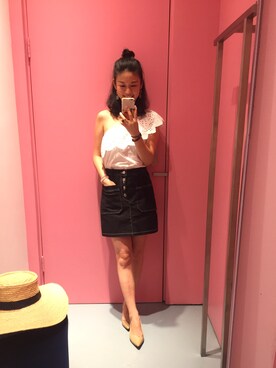 「I.Tのアイテム（シャツワンピース）」を使った、annie leungさん（レディース・160cm）の夏コーディネート