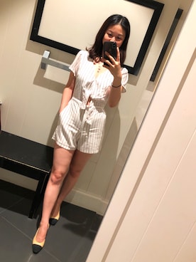 「アイテム（つなぎ/オールインワン、その他）」を使った、annie leungさん（レディース・160cm）の夏コーディネート
