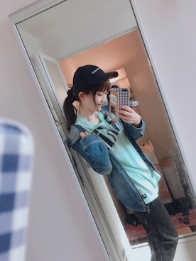 「ｌａｒｋｉｎｓ（ラーキンス）のアイテム」を使った、みんみんさん（レディース・161cm）の春コーディネート