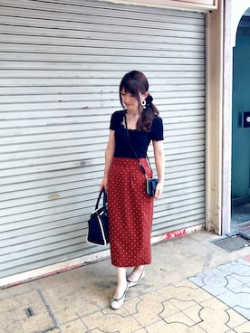 「Rady（レディー）のアイテム（バッグ）」を使った、みんみんさん（レディース・160cm）の夏コーディネート