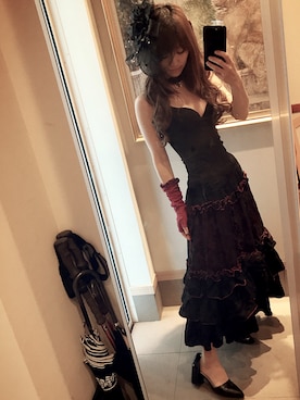 「ALGONQUINS（アルゴンキン）のアイテム（スカート）」を使った、みんみんさん（レディース・161cm）の夏コーディネート
