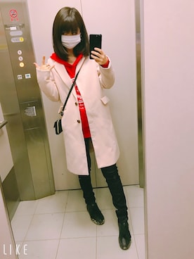 「アイテム（ピーコート）」を使った、みんみんさん（レディース・161cm・30代）の冬コーディネート
