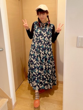 「アイテム（ワンピース/ドレス）」を使った、みんみんさん（レディース・161cm・40代）の春コーディネート
