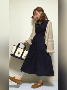 レギンス スパッツを使った 黒ワンピ の人気ファッションコーディネート Wear