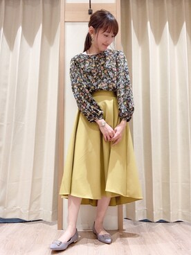 「アイテム（パンプス、グレー系）」を使った、mayu suzukiさん（レディース・152cm）の冬コーディネート