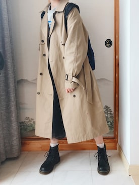 「Dickies（ディッキーズ）のアイテム（ブーツ、ブラック系）」を使った、acacooikeさん（レディース・165cm）の春コーディネート