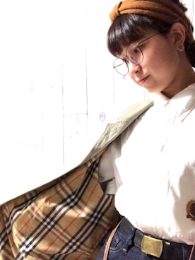 「シンプルおしゃれが好き」｜「アイテム（ステンカラーコート）」を使った、みちゃんさん（レディース・156cm）の秋コーディネート