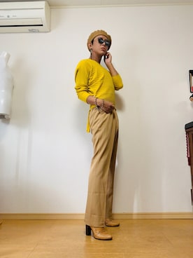 「venit（ヴェニット）のアイテム」を使った、panzy さん（メンズ・171cm）の秋コーディネート