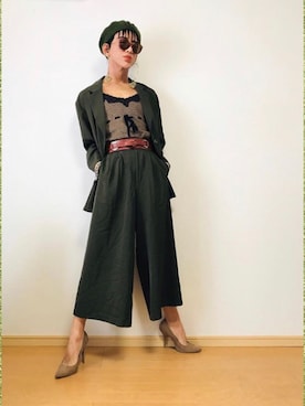 「VINTAGE（ヴィンテージ）のアイテム（セットアップ）」を使った、panzy さん（メンズ・171cm）の春コーディネート