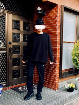 「VETEMENTS（ヴェトモン）のアイテム（キャップ、ブラック系）」を使った、ホリさん（メンズ・169cm）の春コーディネート