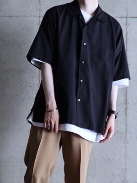 「tim.（ティム）のアイテム（トップス）」を使った、Y.Tさん（メンズ・169cm）の夏コーディネート