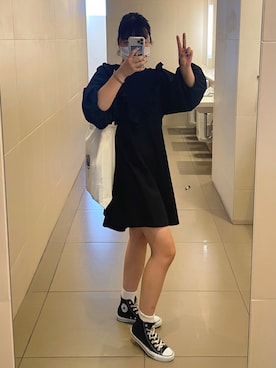 「アイテム（ワンピース/ドレス）」を使った、萌香さん（レディース・163cm・10代）の夏コーディネート