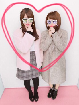 「Allamanda（アラマンダ）のアイテム（スカート、グレー系）」を使った、ayaさん（レディース・160cm）の春コーディネート