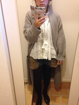 「minsshop（ミンスショップ）のアイテム」を使った、Yuko★さん（レディース・149cm）の冬コーディネート