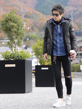 「AKM（エイケイエム）のアイテム（ジャケット/アウター）」を使った、NOBUさん（メンズ・165cm）の冬コーディネート