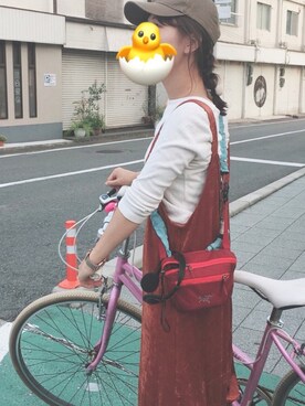 「NANO universe（ナノユニバース）のアイテム（サロペット/オーバーオール）」を使った、zさん（レディース・158cm）の秋コーディネート