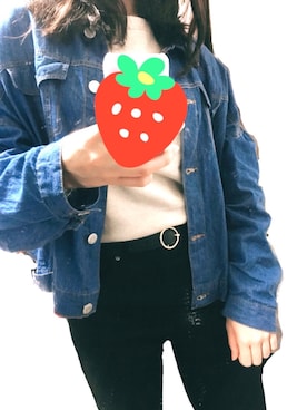 「Bleu Bleuet（ブルーブルーエ）のアイテム（ジャケット/アウター）」を使った、hiya さん（レディース・158cm）の春コーディネート