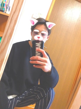 「激安コーデ」｜「アイテム（スウェット）」を使った、しんさん（メンズ・170cm）の冬コーディネート
