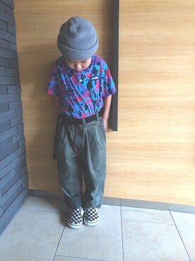 「5歳」｜「アイテム（カーゴパンツ）」を使った、Z.boyさん（キッズ・110cm）の秋コーディネート