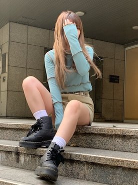 牧村千穂さん(レディース・158cm)の春コーディネート