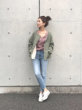 「salus（サルース）のアイテム（トップス）」を使った、hirorinさん（レディース・165cm）の秋コーディネート