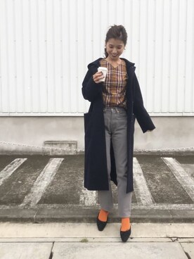 「Levis」｜「アイテム（その他アウター）」を使った、hirorinさん（レディース・165cm）の秋コーディネート