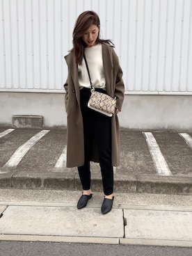 「バブーシュ」｜「アイテム（その他アウター）」を使った、hirorinさん（レディース・165cm）の秋コーディネート
