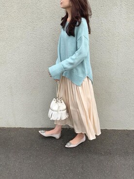 「Drawer（ドゥロワー）のアイテム（バッグ）」を使った、hirorinさん（レディース・165cm）の春コーディネート