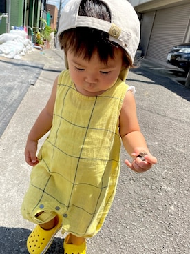「1歳半」｜「アイテム（オールインワン・サロペット）」を使った、coume☆さん（キッズ・110cm）の夏コーディネート