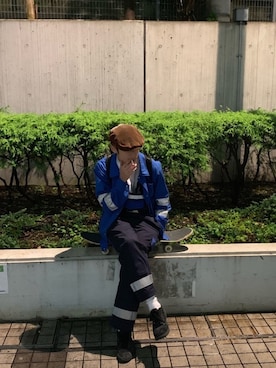「スケボー」｜「アイテム（その他）」を使った、  ピーチさん（メンズ・172cm）の秋コーディネート