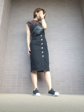 「ZARA（ザラ）のアイテム（サロペット/オーバーオール）」を使った、Moemiさん（レディース・164cm）の秋コーディネート