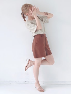 「ショーパン」｜「アイテム（その他）」を使った、ｎｏｎｏさん（レディース・149cm）の夏コーディネート