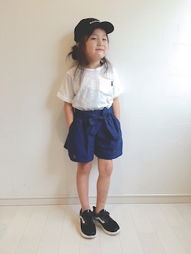 「RADCHAP（ラッドチャップ）のアイテム（トップス）」を使った、kii_memeさん（キッズ・110cm）の夏コーディネート