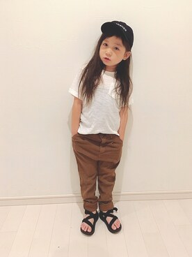 「RADCHAP（ラッドチャップ）のアイテム（トップス）」を使った、kii_memeさん（キッズ・110cm）の夏コーディネート