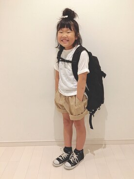 「RADCHAP（ラッドチャップ）のアイテム（トップス）」を使った、kii_memeさん（キッズ・131cm）の夏コーディネート