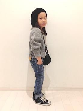「AZUL by moussy（アズールバイマウジー）のアイテム」を使った、kii_memeさん（キッズ・110cm）の秋コーディネート