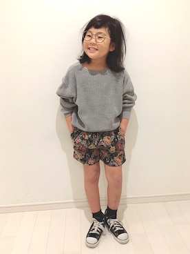 「AZUL by moussy（アズールバイマウジー）のアイテム」を使った、kii_memeさん（キッズ・110cm）の秋コーディネート