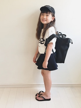 「FITH（フィス）のアイテム（スカート）」を使った、kii_memeさん（キッズ・110cm）の夏コーディネート