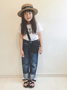 「RADCHAP（ラッドチャップ）のアイテム（トップス）」を使った、kii_memeさん（キッズ・110cm）の夏コーディネート