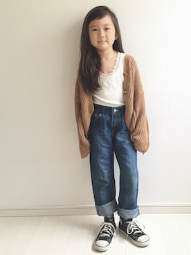 「アイテム（カーディガン/ボレロ）」を使った、kii_memeさん（キッズ・110cm）の夏コーディネート
