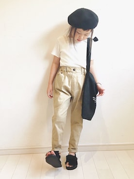 「CIAOPANIC TYPY（チャオパニックティピー）のアイテム（サンダル）」を使った、kii_memeさん（キッズ・110cm）の夏コーディネート