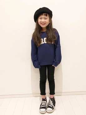 「RADCHAP（ラッドチャップ）のアイテム（トップス）」を使った、kii_memeさん（キッズ・110cm）の秋コーディネート