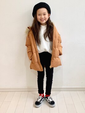 「BRANSHES（ブランシェス）のアイテム（ジャケット/アウター）」を使った、kii_memeさん（キッズ・110cm）の冬コーディネート