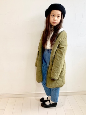 「2018マイベストコーデ」｜「アイテム（その他アウター）」を使った、kii_memeさん（キッズ・110cm）の冬コーディネート