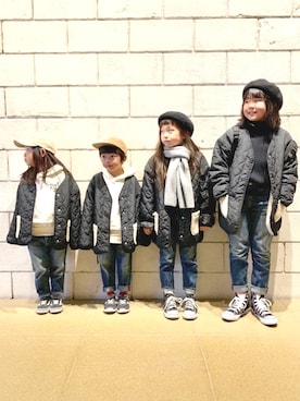 「BRANSHES（ブランシェス）のアイテム（ジャケット/アウター）」を使った、kii_memeさん（キッズ・110cm）の冬コーディネート