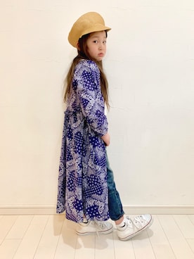 「RADCHAP（ラッドチャップ）のアイテム（パンツ）」を使った、kii_memeさん（キッズ・110cm）の冬コーディネート