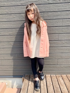 「BRANSHES（ブランシェス）のアイテム（ジャケット/アウター）」を使った、kii_memeさん（キッズ・120cm）の春コーディネート