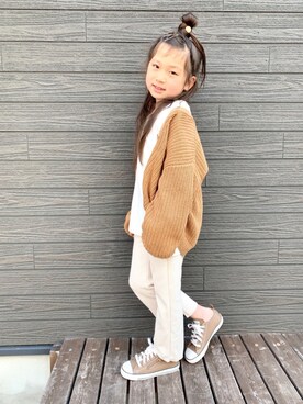 「RADCHAP（ラッドチャップ）のアイテム（トップス）」を使った、kii_memeさん（キッズ・120cm）の春コーディネート