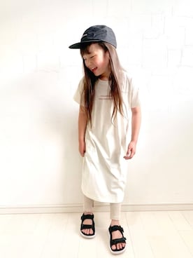 「RADCHAP（ラッドチャップ）のアイテム（ワンピース/ドレス）」を使った、kii_memeさん（キッズ・104cm）の夏コーディネート
