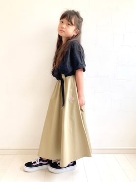 「Dickies（ディッキーズ）のアイテム」を使った、kii_memeさん（キッズ・104cm）の夏コーディネート
